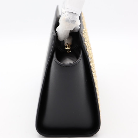 Michael Kors Selma Black Leather Studded Crossbody Bag - Picture 3 of 6